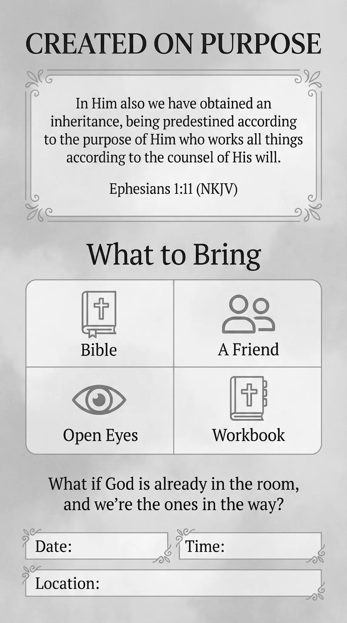 Stop Searching Start Realizing Flyer Back